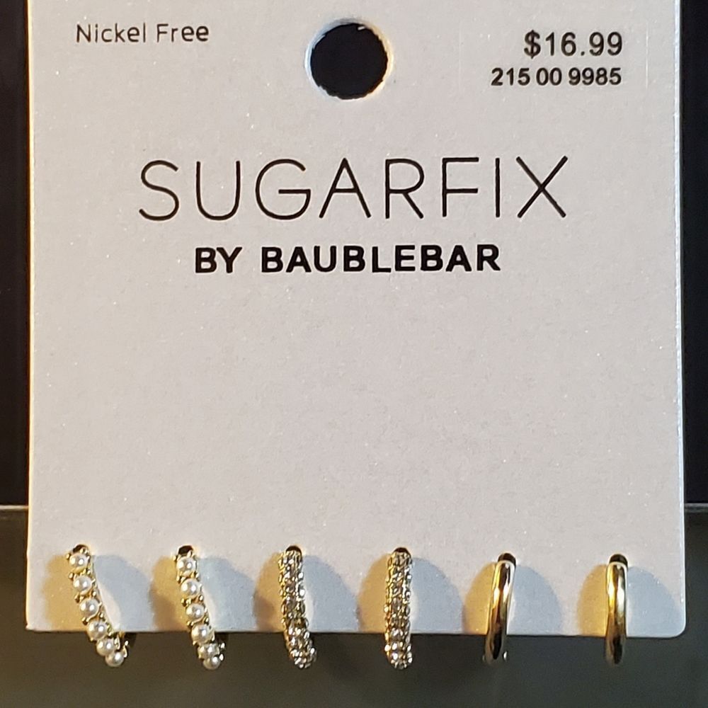 2/$15 Sugarfix by Baublebar Huggie hoops 3 pairs